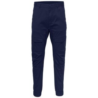 ONLY & SONS Herren Cargohose Onsdave Chino-Cargo-Mix Freizeithose Streetwear Dunkelblau