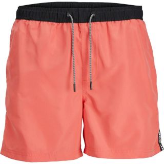 JACK & JONES Herren Badeshose Jpstfiji Swim Black Tape Badeshorts Strandhose Aprikose