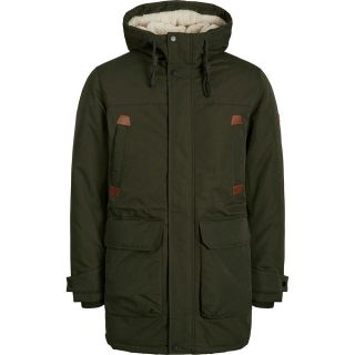 JACK & JONES Herren Parka Jjepolar Winterjacke Winterparka Teddyfell Regular Fit Oliv