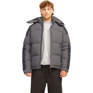JACK & JONES Herren Steppjacke Jcoaero Softshelljacke Winterjacke Winddicht Grau Grau