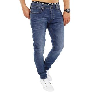 JACK & JONES Herren Jeans Tim Agi 010 Slim Straight Stretch Sportlich Gerade Medium Blue Denim
